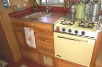 Vintage Airstream Trailer interiors, cabinetry, upholstery and countertops